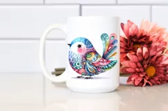 Watercolor Vibrant Bird Colorful Clipart Product Image 2