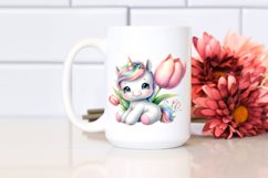 Cute Baby Unicorn | Watercolor Pastel Product Image 2