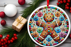 Round Christmass Ornament PNG Product Image 2