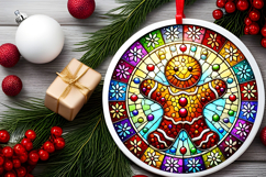 Round Christmass Ornament PNG Product Image 2