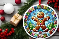 Round Christmas Ornament Sublimation|Clipart Product Image 1
