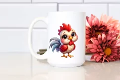 Watercolor Baby Rooster Standing | Clipart Product Image 2