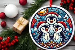 Round Christmas Ornament Sublimation|Clipart Product Image 1