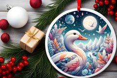 Round Christmas Ornament Sublimation|Clipart Product Image 2