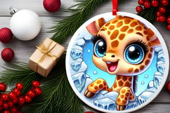 Round Christmass Ornament PNG Product Image 2