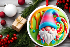 Round Christmass Ornament PNG Product Image 2