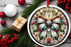 Round Christmas Ornament Sublimation|Clipart Product Image 2