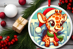 Round Christmass Ornament PNG Product Image 2