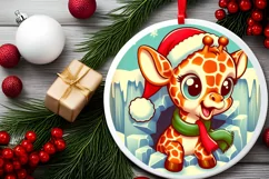 Round Christmas Ornament Sublimation|Clipart Product Image 2