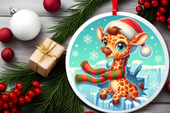 Round Christmass Ornament PNG Product Image 2