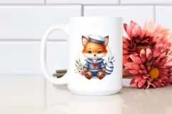 Colorful Watercolor Baby Fox Sailor Suit Product Image 2