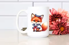 Colorful Watercolor Baby Fox Sailor Suit Product Image 2