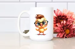 Funny Baby Chicken Standing 2 Legs | Clipart Product Image 2