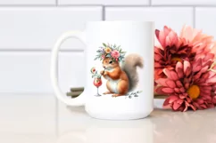 Young Squirrel Adorned With Wreath of Flowers Product Image 2