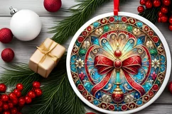 Round Christmas Ornament Sublimation|Clipart Product Image 1