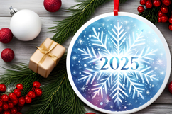 Round Christmass Ornament PNG Product Image 2