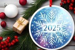 Round Christmas Ornament Sublimation|Clipart Product Image 2