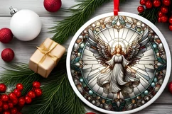 Round Christmas Ornament Sublimation|Clipart Product Image 1