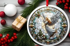 Round Christmas Ornament Sublimation|Clipart Product Image 1