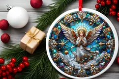 Round Christmas Ornament Sublimation|Clipart Product Image 1