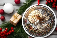Round Christmas Ornament Sublimation|Clipart Product Image 1
