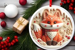 Round Christmas Ornament Sublimation|Clipart Product Image 2
