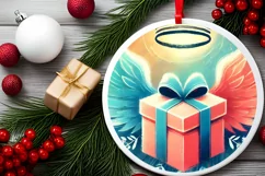 Round Christmas Ornament Sublimation|Clipart Product Image 2