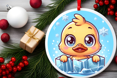 Round Christmass Ornament PNG Product Image 2