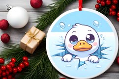 Round Christmas Ornament Sublimation|Clipart Product Image 2