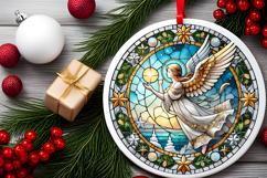 Round Christmass Ornament PNG Product Image 2