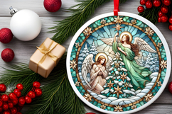 Round Christmass Ornament PNG Product Image 2