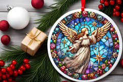 Round Christmass Ornament PNG Product Image 2