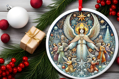 Round Christmass Ornament PNG Product Image 2