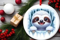 Round Christmas Ornament Sublimation|Clipart Product Image 2