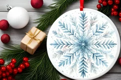 Round Christmas Ornament Sublimation|Clipart Product Image 2