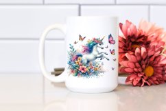 Colorful Baby Unicorn Chasing Butterflies Product Image 2