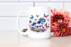 Colorful Baby Unicorn Chasing Butterflies Product Image 2