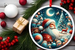 Round Christmas Ornament Sublimation|Clipart Product Image 2