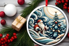 Round Christmas Ornament Sublimation|Clipart Product Image 2