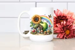 Delicate Fairy House Sunflower | Clipart Product Image 2