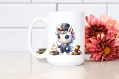 Cute Baby Unicorn Lawyer Clipart Product Image 2