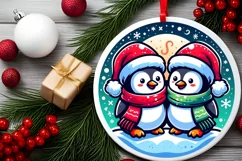Round Christmas Ornament Sublimation|Clipart Product Image 2