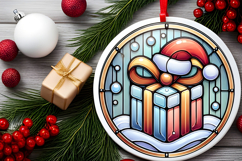 Round Christmass Ornament PNG Product Image 2