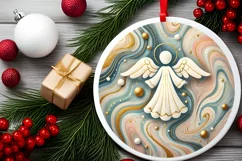 Round Christmas Ornament Sublimation|Clipart Product Image 1