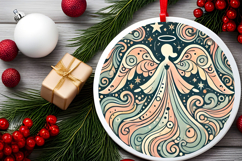 Round Christmass Ornament PNG Product Image 2