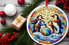 Round Christmass Ornament PNG Product Image 2