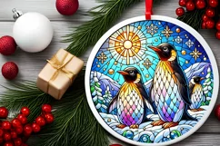 Round Christmas Ornament Sublimation|Clipart Product Image 2