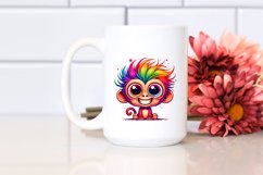 Colorful Baby Monkey Clipart Product Image 2
