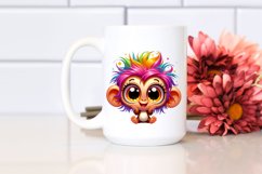 Colorful Baby Monkey Clipart Product Image 2