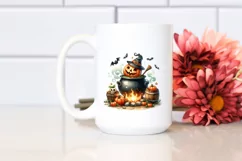 Funny Halloween Cauldron Clipart PNG Product Image 2
